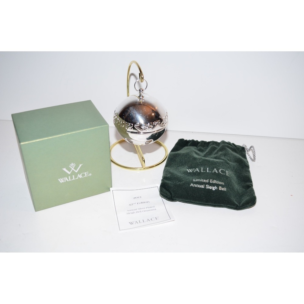 Wallace 2012 Silver Plated Sleigh Bell Ornament 42nd Edition